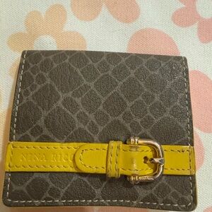 Nina Ricci Charcoal and Lemon Coin Wallet
